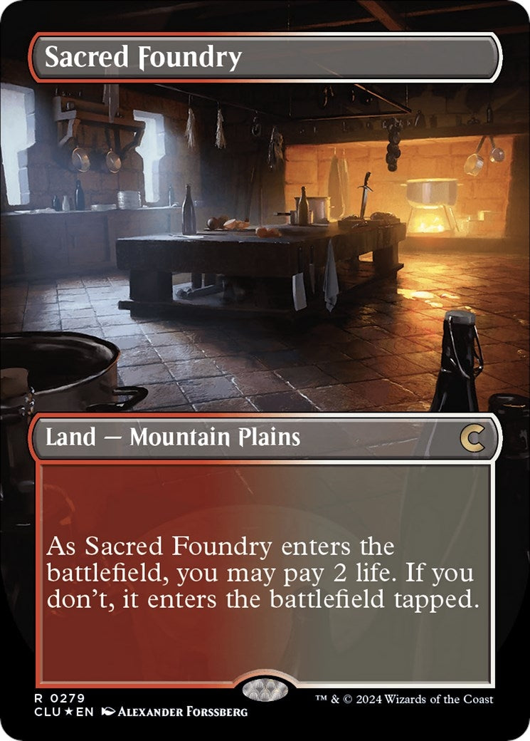Sacred Foundry (Borderless) (279) (Ravnica: Clue Edition)