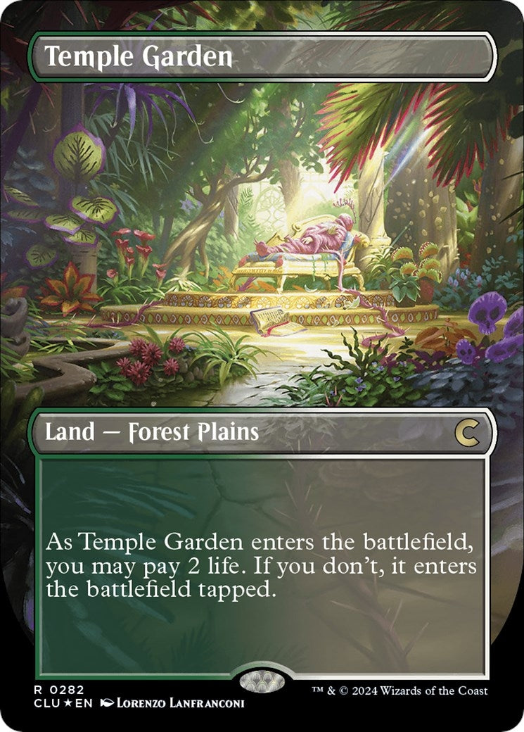 Temple Garden (Borderless) (282) (Ravnica: Clue Edition)