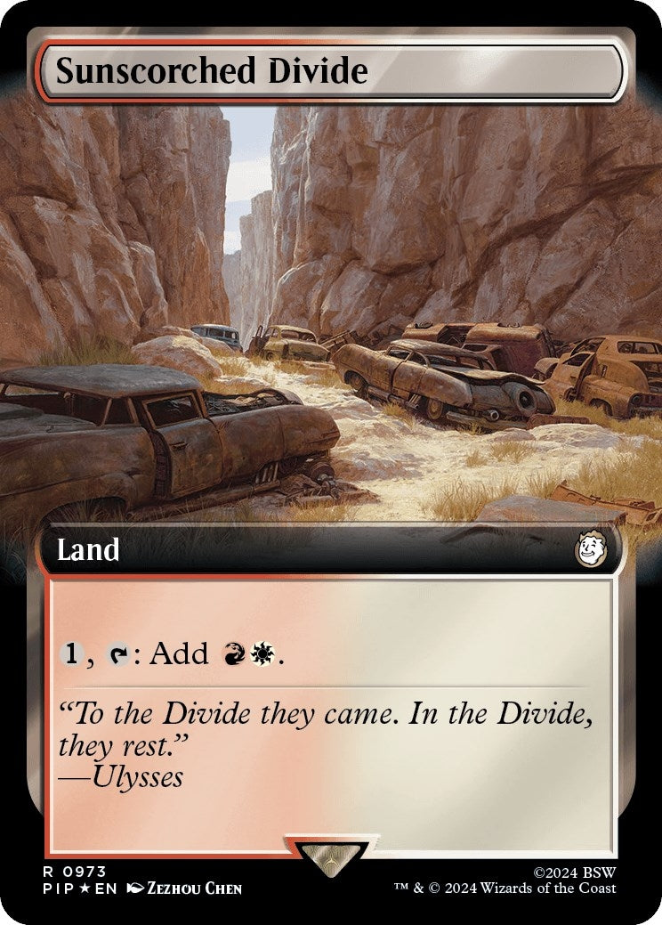 Sunscorched Divide (Extended Art) (Surge Foil) (973) (Universes Beyond: Fallout)