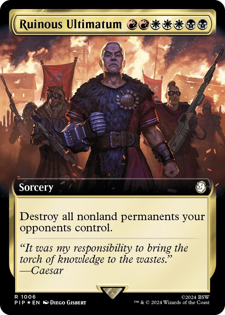 Ruinous Ultimatum (Extended Art) (Surge Foil) (1006) (Universes Beyond: Fallout)
