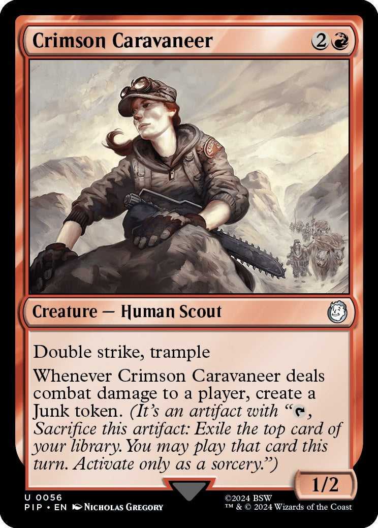Image for Crimson Caravaneer (56) (Universes Beyond: Fallout) - Magic: The Gathering