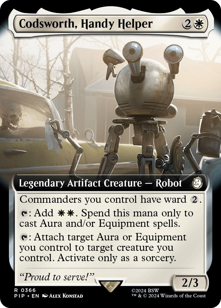 Image for Codsworth, Handy Helper (Extended Art) (366) (Universes Beyond: Fallout) - Magic: The Gathering
