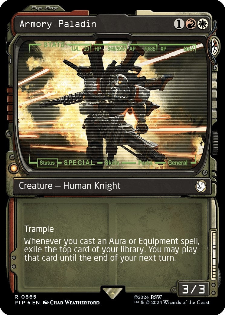 Armory Paladin (Showcase) (Surge Foil) (865) (Universes Beyond: Fallout)