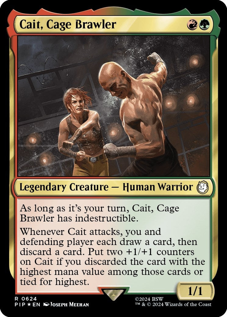 Cait, Cage Brawler (Surge Foil) (624) (Universes Beyond: Fallout)
