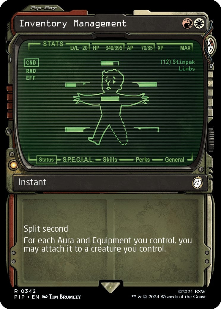 Image for Inventory Management (Showcase) (342) (Universes Beyond: Fallout) - Magic: The Gathering