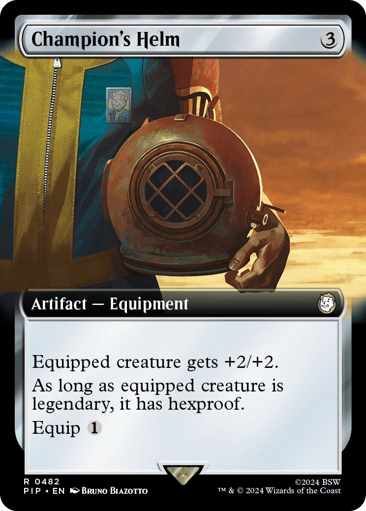 Champion's Helm (Extended Art) (482) (Universes Beyond: Fallout)