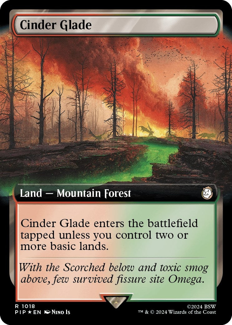 Cinder Glade (Extended Art) (Surge Foil) (1018) (Universes Beyond: Fallout)
