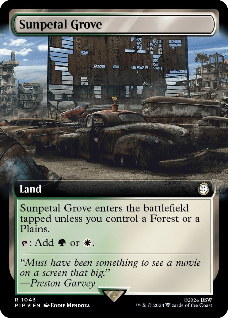 Sunpetal Grove (Extended Art) (Surge Foil) (1043) (Universes Beyond: Fallout)