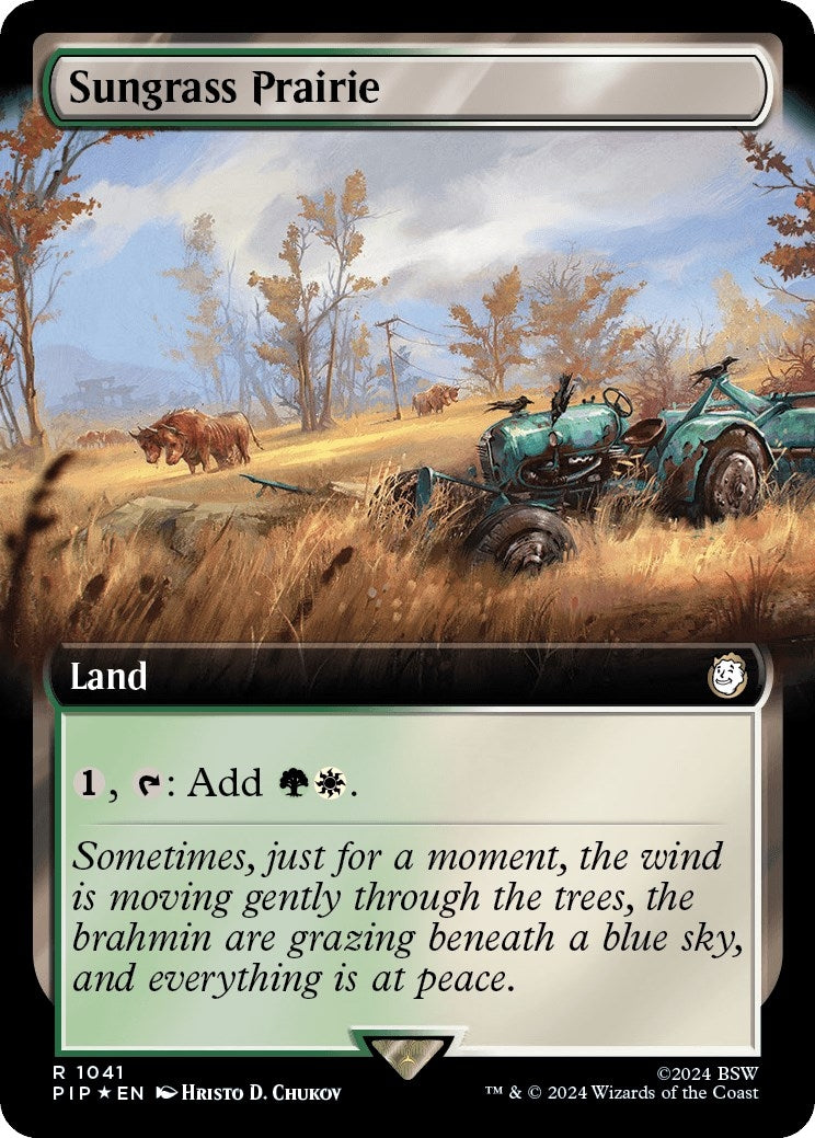 Sungrass Prairie (Extended Art) (Surge Foil) (1041) (Universes Beyond: Fallout)