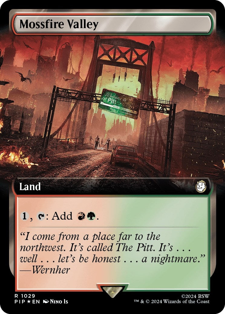 Mossfire Valley (Extended Art) (Surge Foil) (1029) (Universes Beyond: Fallout)