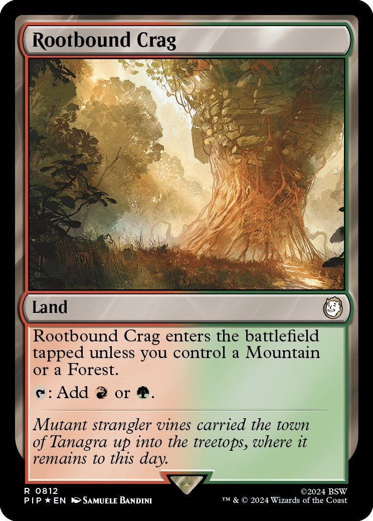 Rootbound Crag (Surge Foil) (812) (Universes Beyond: Fallout)