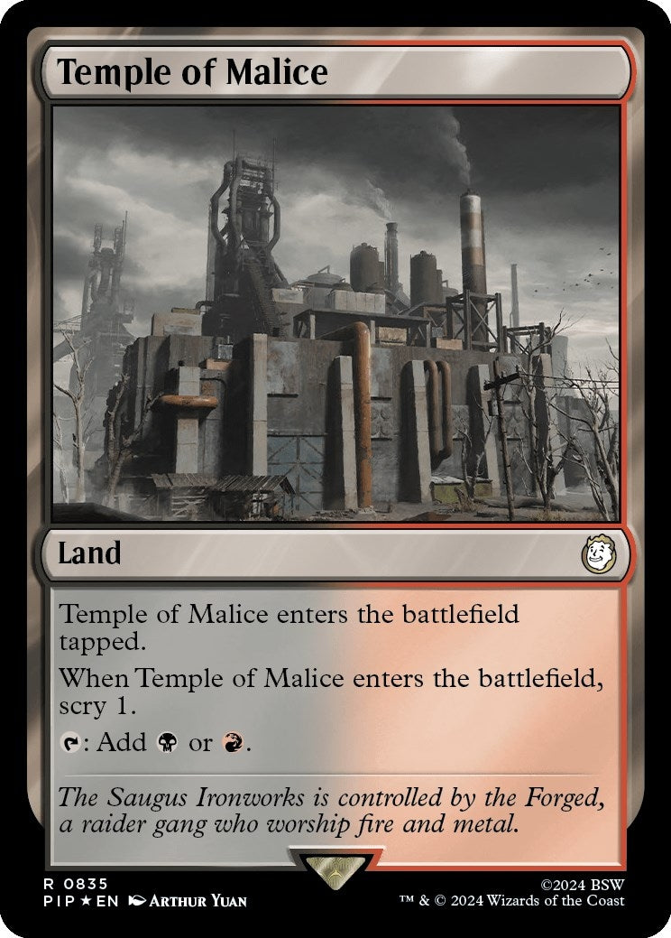 Temple of Malice (Surge Foil) (835) (Universes Beyond: Fallout)