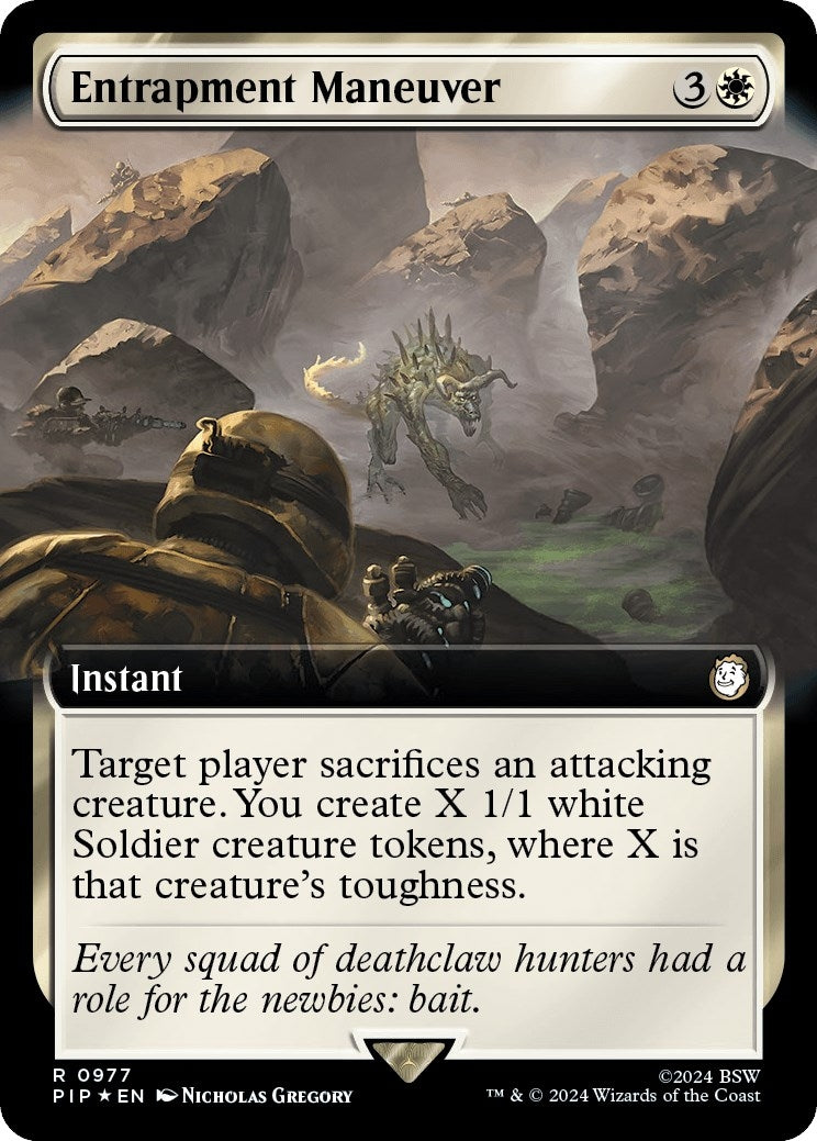Entrapment Maneuver (Extended Art) (Surge Foil) (977) (Universes Beyond: Fallout)