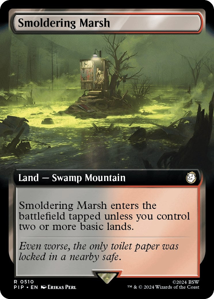 Smoldering Marsh (Extended Art) (510) (Universes Beyond: Fallout)
