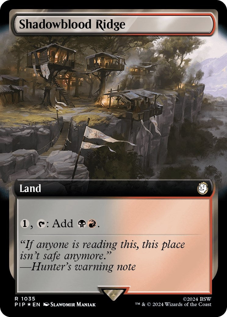 Shadowblood Ridge (Extended Art) (Surge Foil) (1035) (Universes Beyond: Fallout)