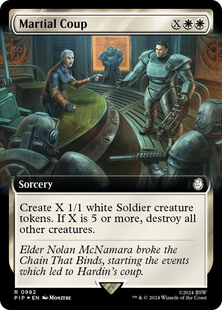 Martial Coup (Extended Art) (Surge Foil) (982) (Universes Beyond: Fallout)