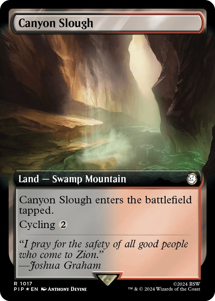 Canyon Slough (Extended Art) (Surge Foil) (1017) (Universes Beyond: Fallout)