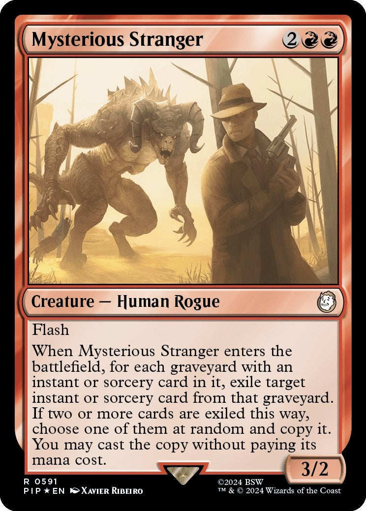 Mysterious Stranger (Surge Foil) (591) (Universes Beyond: Fallout)