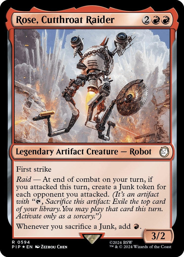 Rose, Cutthroat Raider (Surge Foil) (594) (Universes Beyond: Fallout)