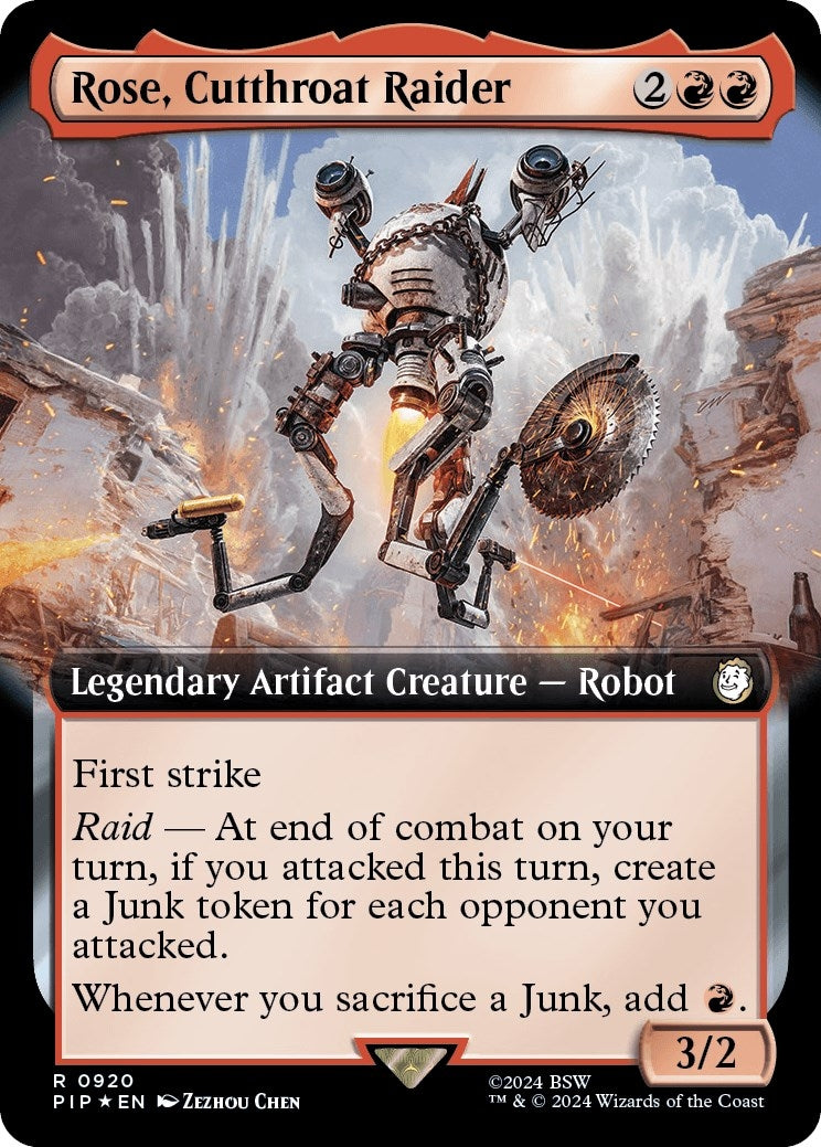 Rose, Cutthroat Raider (Extended Art) (Surge Foil) (920) (Universes Beyond: Fallout)