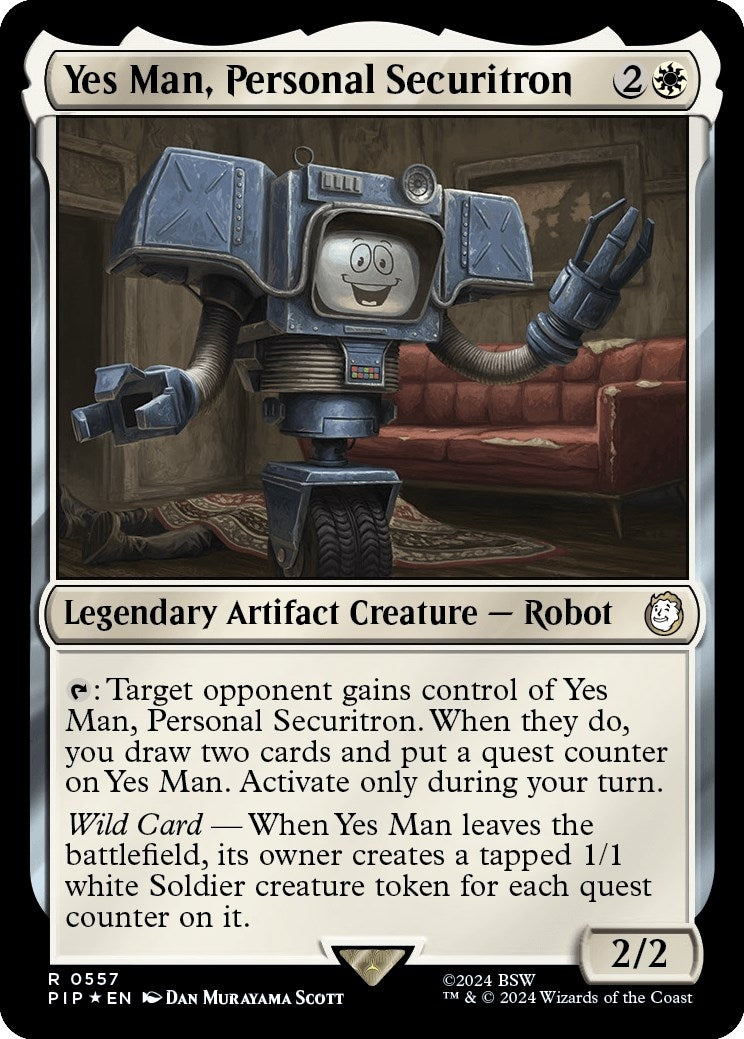 Yes Man, Personal Securitron (Surge Foil) (557) (Universes Beyond: Fallout)