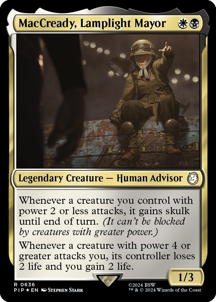 MacCready, Lamplight Mayor (Surge Foil) (636) (Universes Beyond: Fallout)