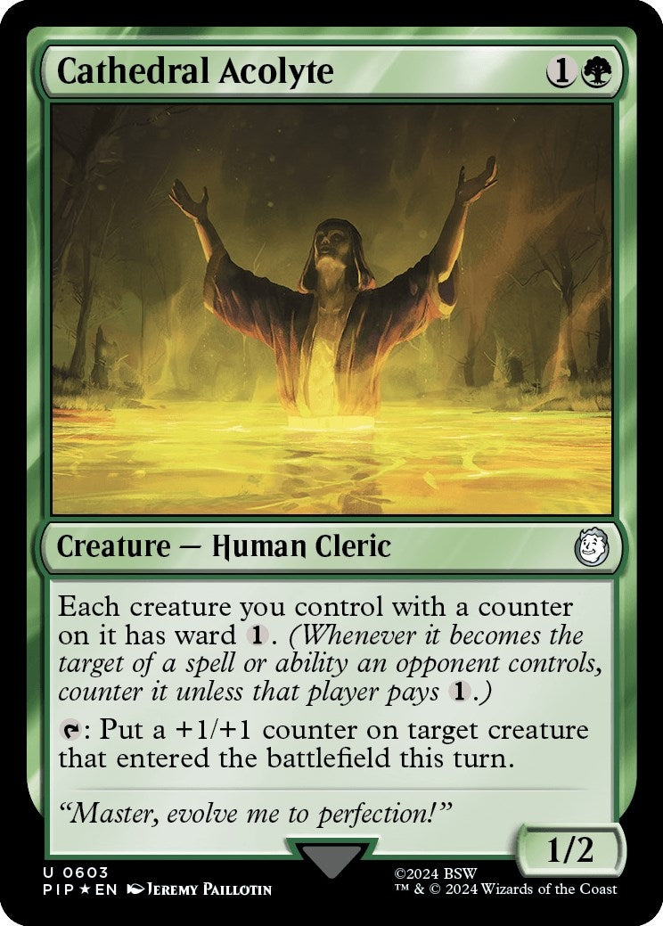 Cathedral Acolyte (Surge Foil) (603) (Universes Beyond: Fallout)