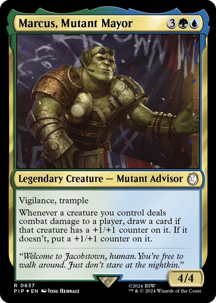 Marcus, Mutant Mayor (Surge Foil) (637) (Universes Beyond: Fallout)