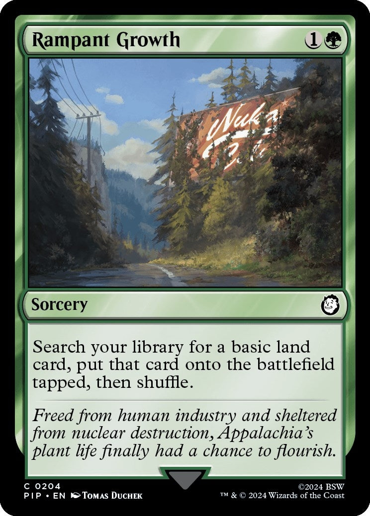 Image for Rampant Growth (204) (Universes Beyond: Fallout) - Magic: The Gathering