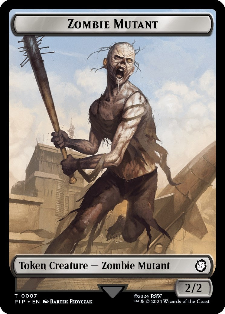 Image for Zombie Mutant // Clue Double-Sided Token (7 // 11) - Magic: The Gathering