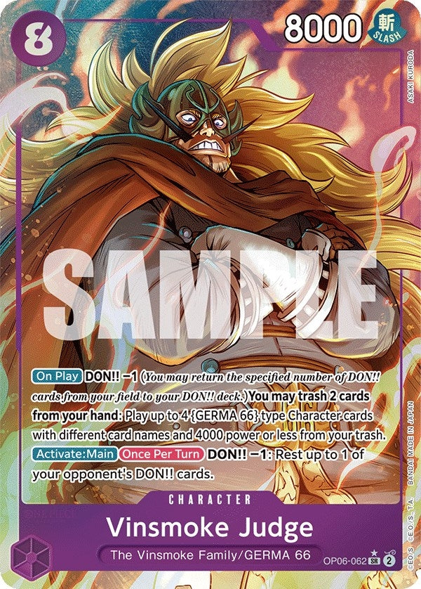 Vinsmoke Judge (Alternate Art) (OP06-062) (Wings of the Captain)