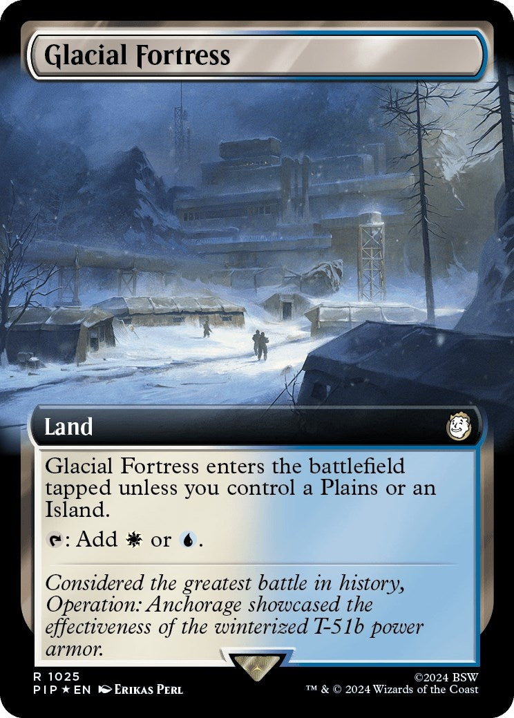 Glacial Fortress (Extended Art) (Surge Foil) (1025) (Universes Beyond: Fallout)