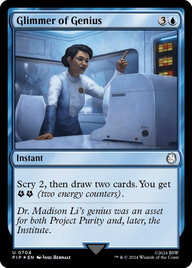 Glimmer of Genius (Surge Foil) (704) (Universes Beyond: Fallout)