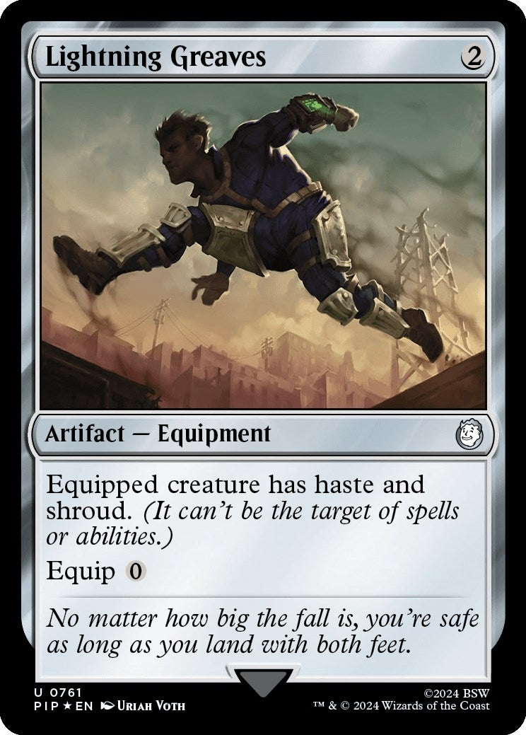 Lightning Greaves (Surge Foil) (761) (Universes Beyond: Fallout)