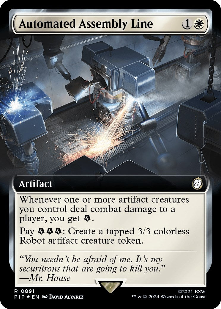 Automated Assembly Line (Extended Art) (Surge Foil) (891) (Universes Beyond: Fallout)