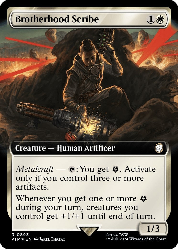 Brotherhood Scribe (Extended Art) (Surge Foil) (893) (Universes Beyond: Fallout)