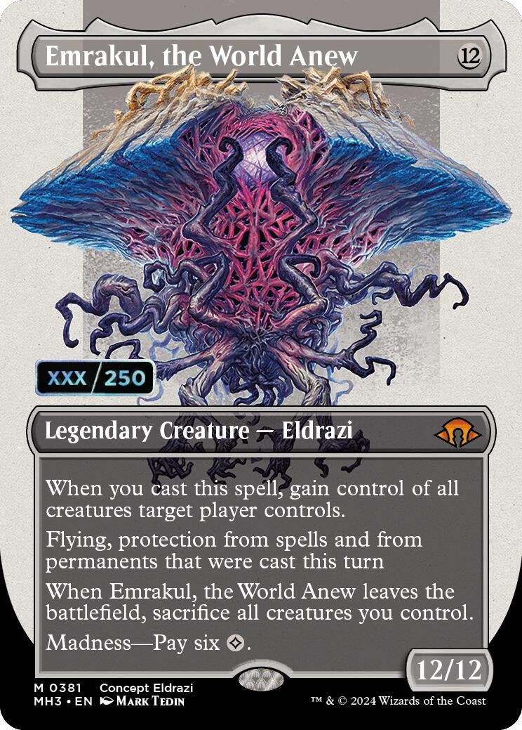 Emrakul, the World Anew (Borderless) (Serial Numbered) (381) (Modern Horizons 3)