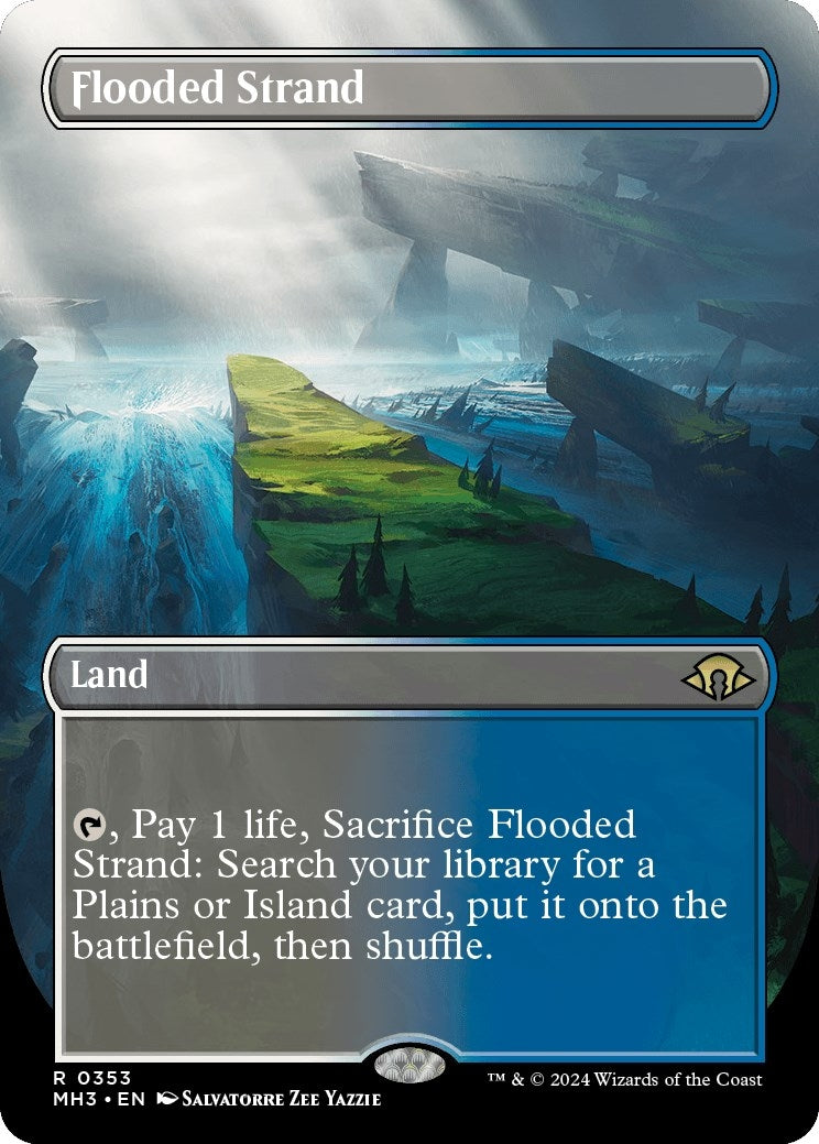 Flooded Strand (Borderless) (353) (Modern Horizons 3)