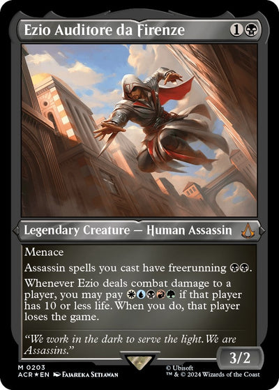 Ezio Auditore da Firenze (Foil Etched) (203) (Universes Beyond: Assassin's Creed)