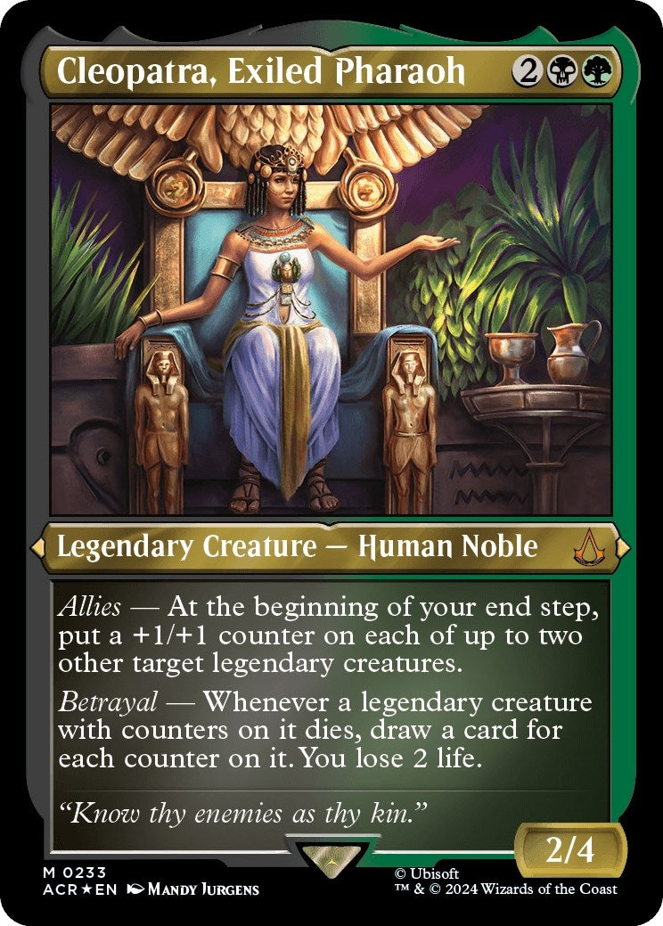Cleopatra, Exiled Pharaoh (Foil Etched) (233) (Universes Beyond: Assassin's Creed)