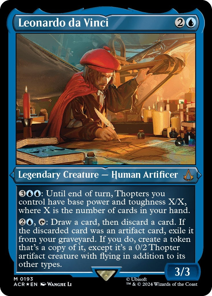 Leonardo da Vinci (Foil Etched) (193) (Universes Beyond: Assassin's Creed)