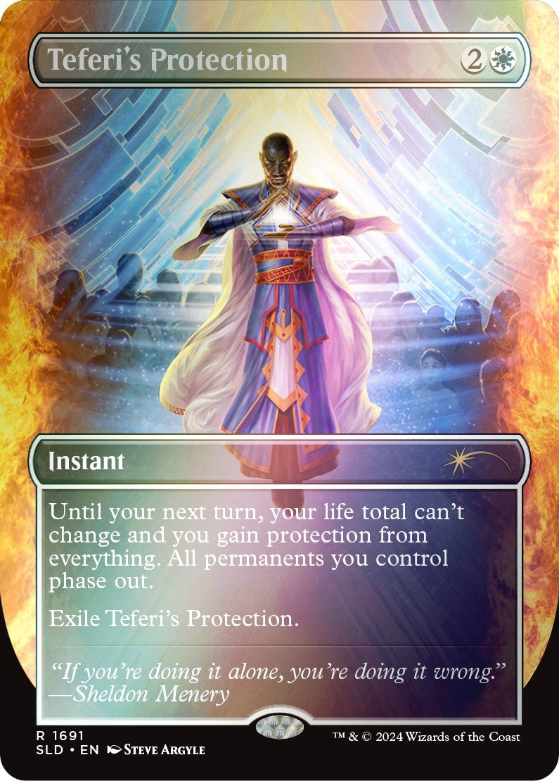 Teferi's Protection (1691) (Rainbow Foil) (1691) (Secret Lair Drop Series)