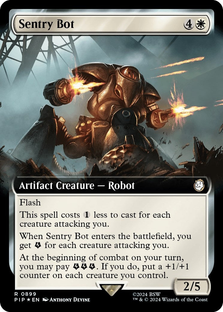 Sentry Bot (Extended Art) (Surge Foil) (899) (Universes Beyond: Fallout)