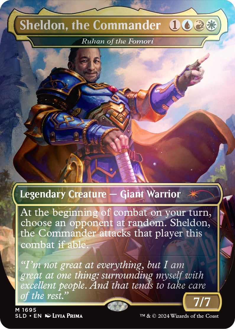 Sheldon, the Commander - Ruhan of the Fomori (Rainbow Foil) (1695) (Secret Lair Drop Series)