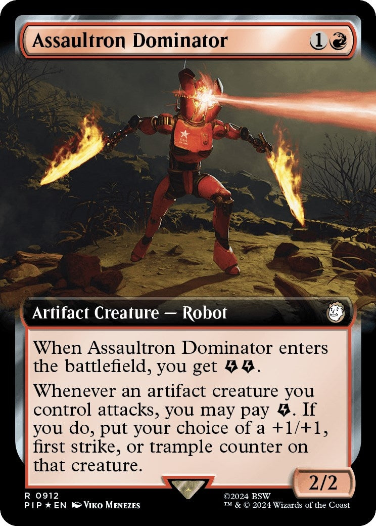 Assaultron Dominator (Extended Art) (Surge Foil) (912) (Universes Beyond: Fallout)