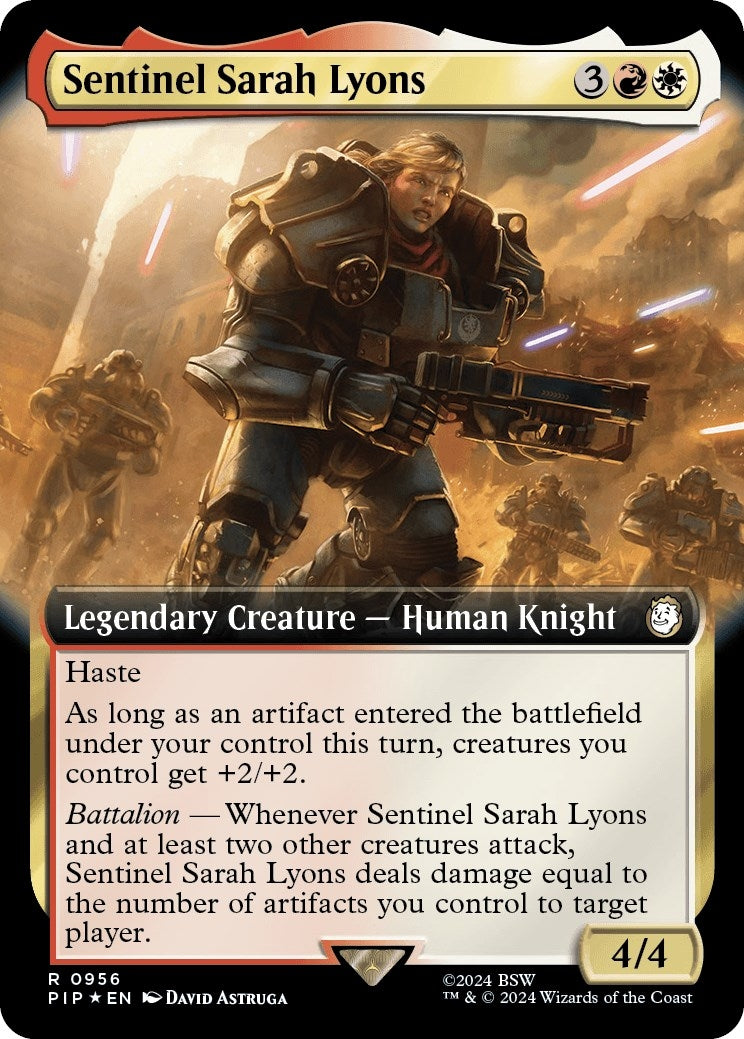 Sentinel Sarah Lyons (Extended Art) (Surge Foil) (956) (Universes Beyond: Fallout)