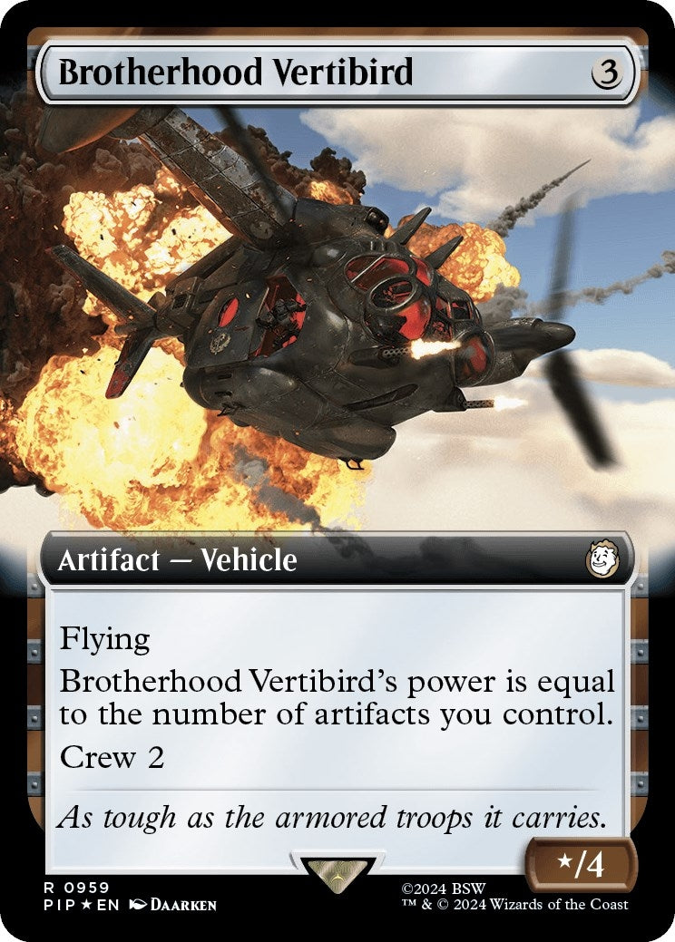 Brotherhood Vertibird (Extended Art) (Surge Foil) (959) (Universes Beyond: Fallout)