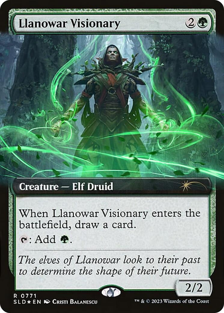 Llanowar Visionary (Extended Art) (771) (Secret Lair Drop Series)
