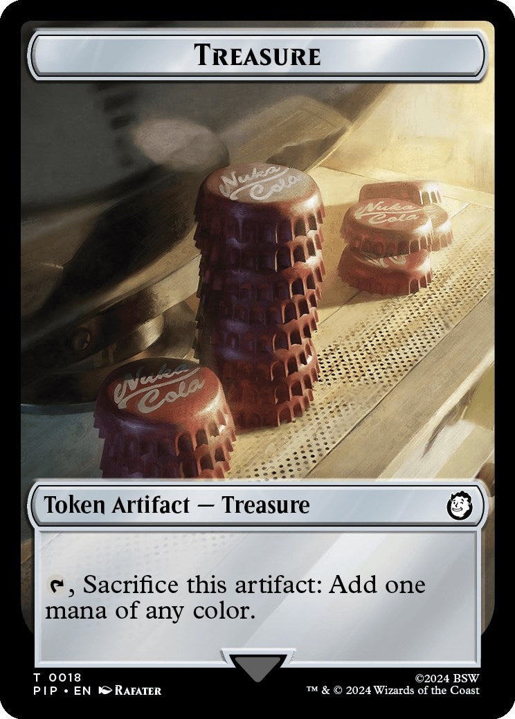 Image for Treasure (0018) // Soldier (0004) Double-Sided Token (18 // 4) - Magic: The Gathering