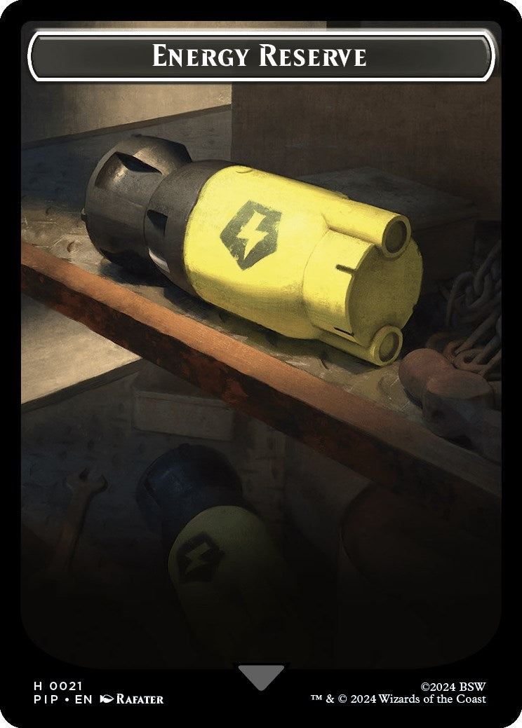 Energy Reserve // Clue Double-Sided Token (21 // 11) (Universes Beyond: Fallout)